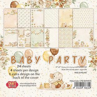 Set di carta, 15x15cm, Baby Party