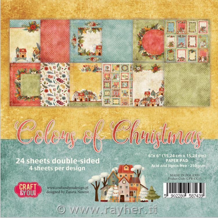 Set di carta Colors of Christmas 15x15 c