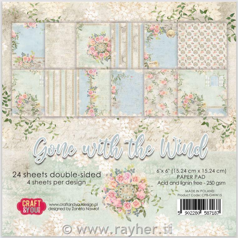 Set di carta Gone with the wind 15x15 cm