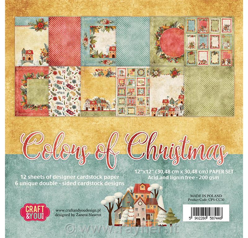 Set di carta Colors of Christmas 30x30 c