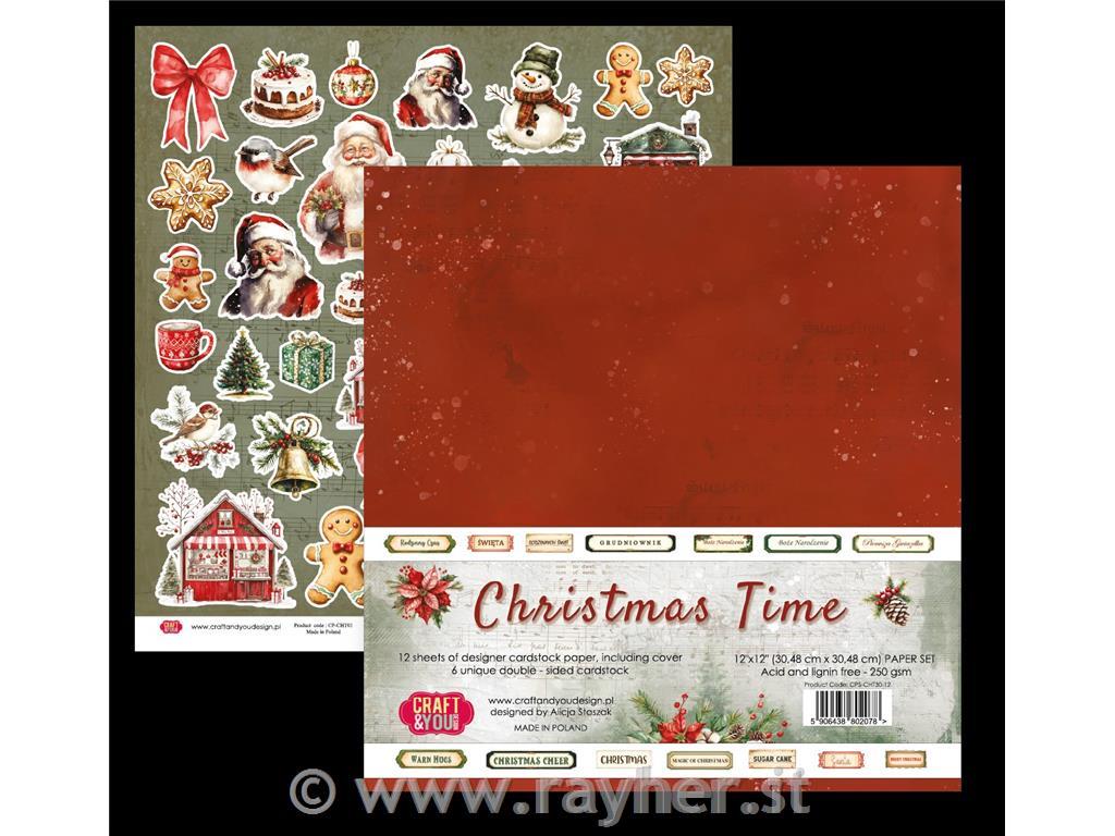 Set di carta, 30x30cm, Christmas Time