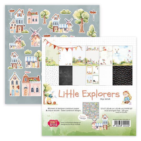 Set di carta, 30x30cm, Little Explorers