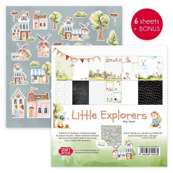 Set di carta, 30x30cm, Little Explorers