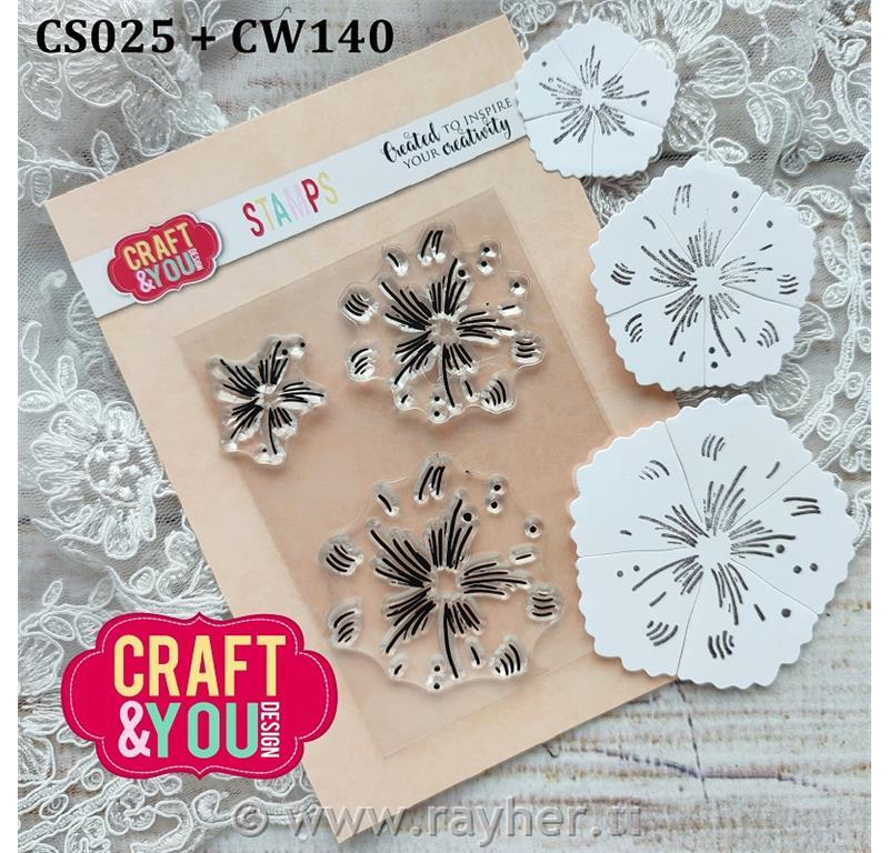 Štampiljke Flower Stamens 2, set 3