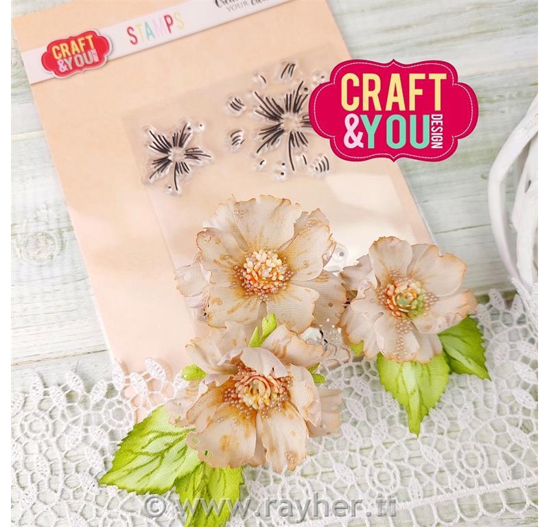 Štampiljke Flower Stamens 2, set 3