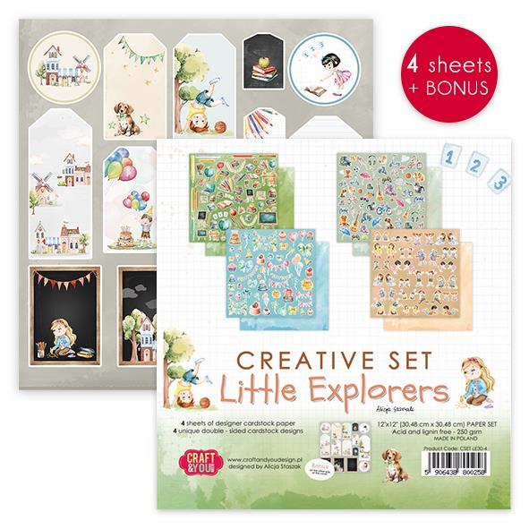 Set papirjev, 30x30cm, Little Explorers, Creativ set 4