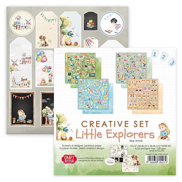 Set papirjev, 30x30cm, Little Explorers, Creativ set 8