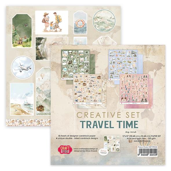 Set di carta, 30x30cm, Travel Time