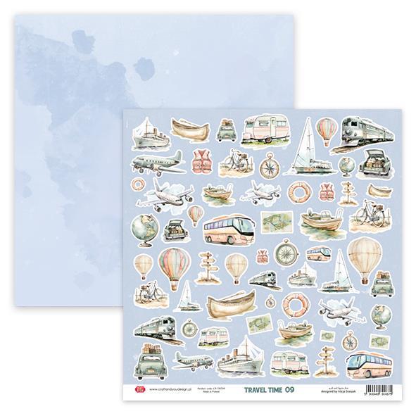 Set di carta, 30x30cm, Travel Time