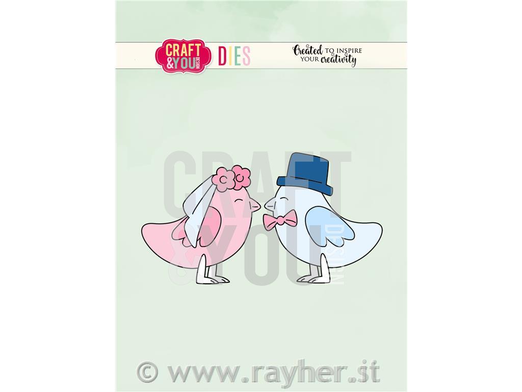 Fustella Uccellini sposi