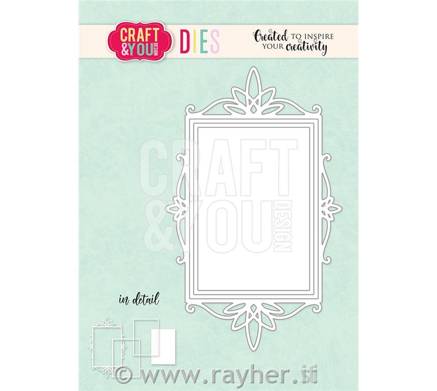 Rezalna šablona C&Y, Okvir pravokoten, set 4