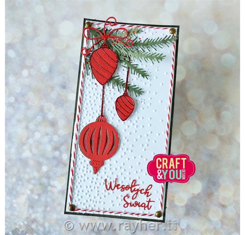 Rezalne šablone, Božični balonček s pentljo