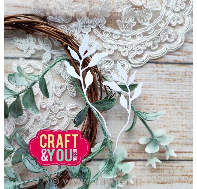Fustella Craft and You, Ramoscello con foglie, set 2