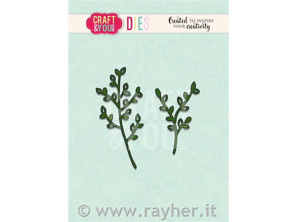 Rezalne šablone C&Y, Vejici z listki, set 2