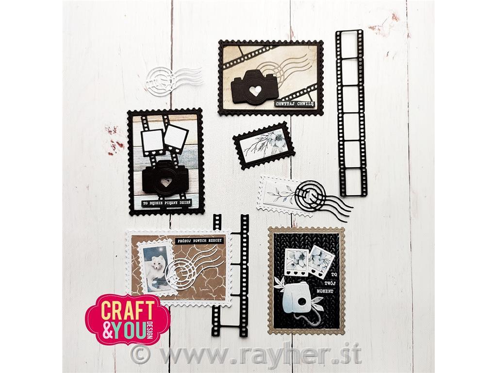 Rezalne šablone C&Y, Okvir znamka, poštni žig