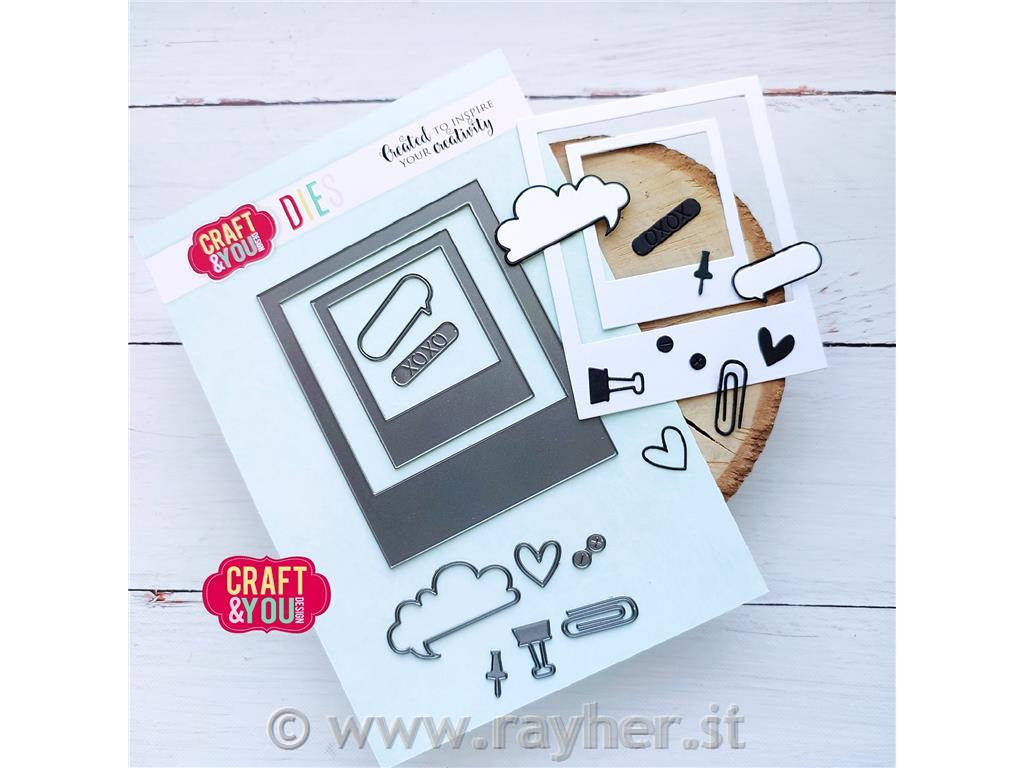 Fustella Polaroid frame set