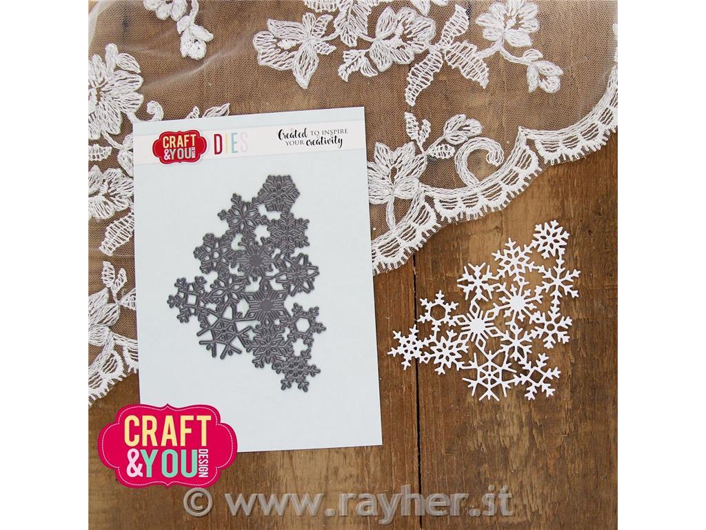 Rezalna šablona Prepletene snežinke