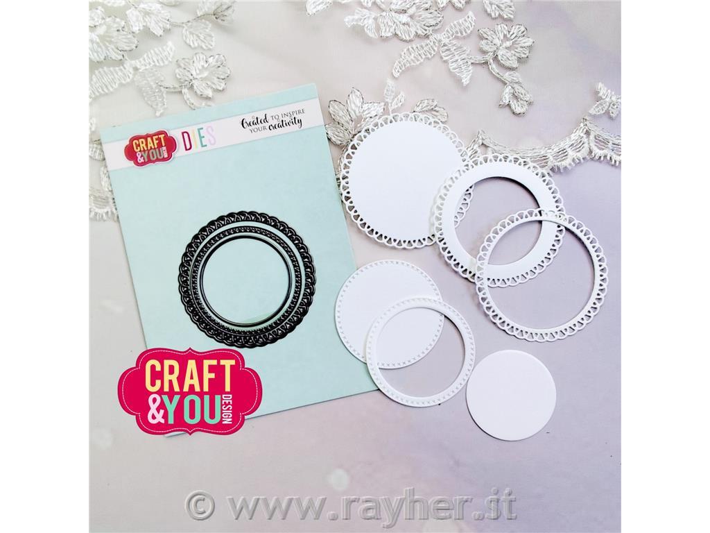 Rezalne šablone Mini Doily, set 3
