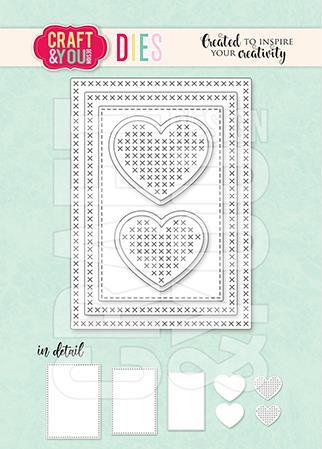 Rezalne šablone Srca, dekorativni rob vezenja