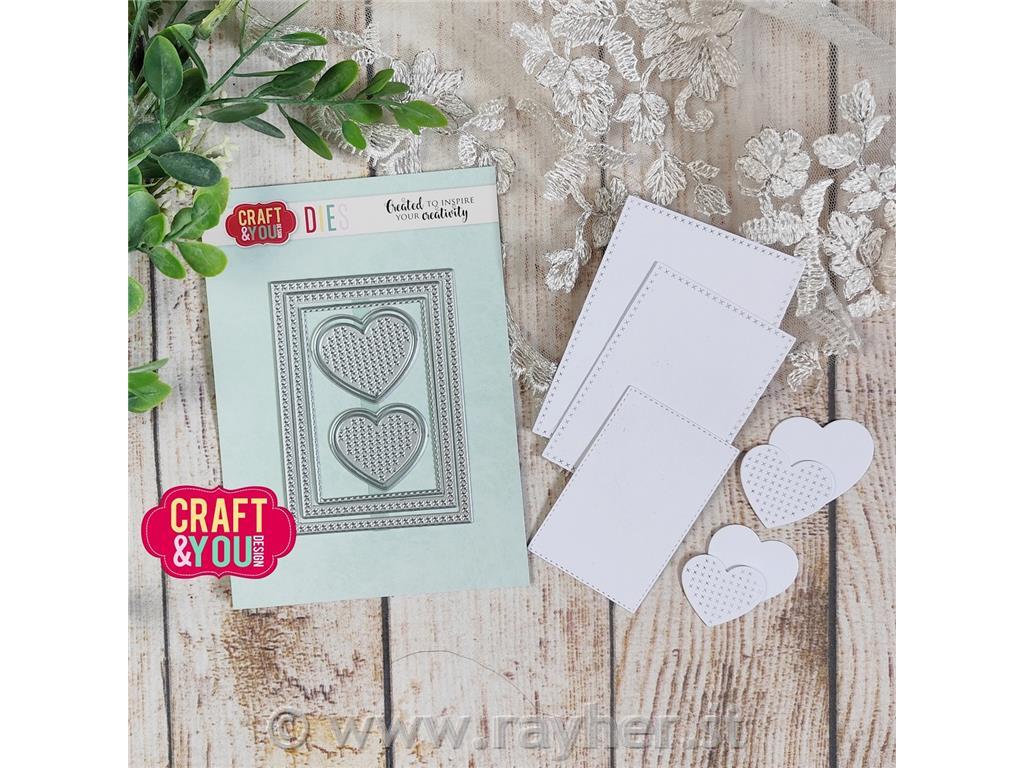 Rezalne šablone Srca, dekorativni rob vezenja