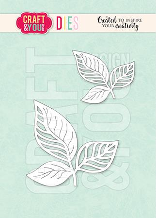 Rezalna šablona Dve lista vrtnice