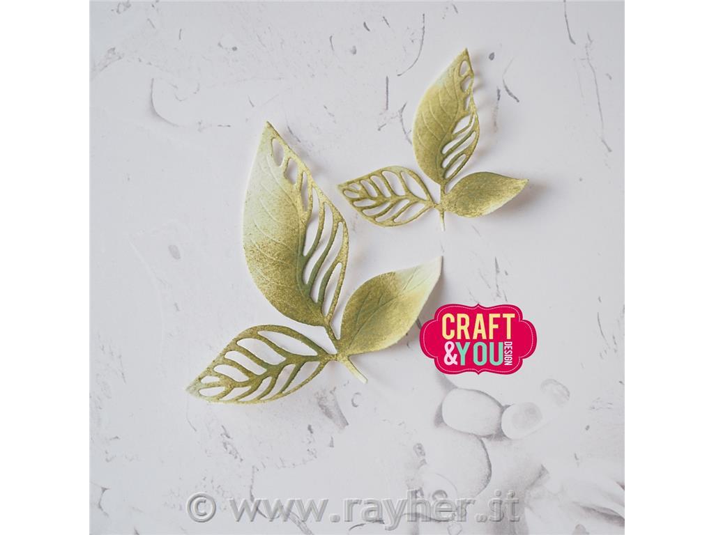 Rezalna šablona Dve lista vrtnice