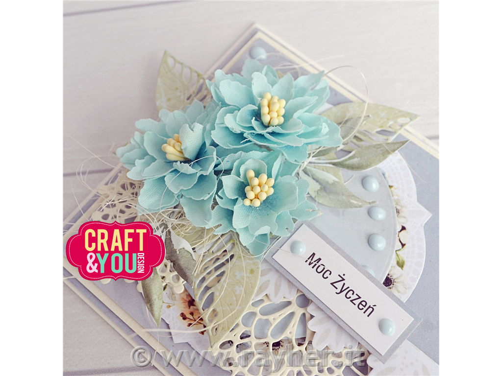 Rezalna šablona Dve lista vrtnice