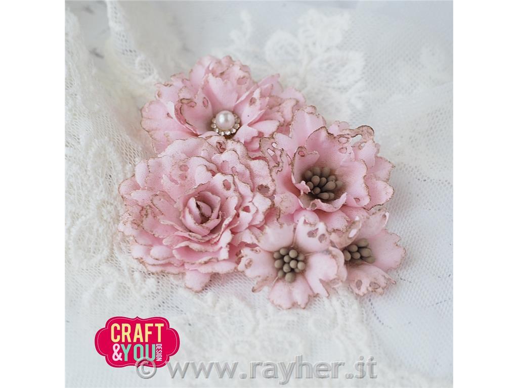 Rezalne šablone Vintage Flowers, set 4