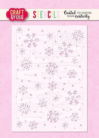 Stencil Fiocchi di neve A6