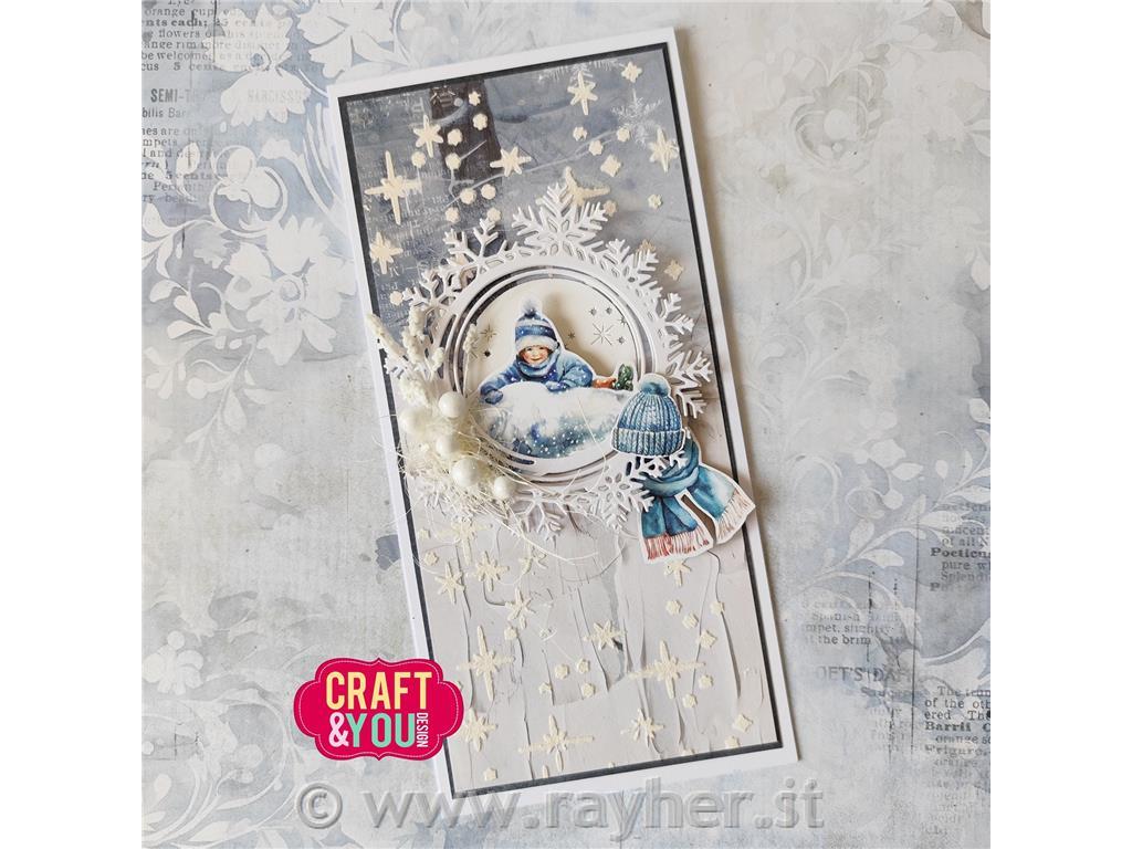 Stencil Fiocchi di neve A6