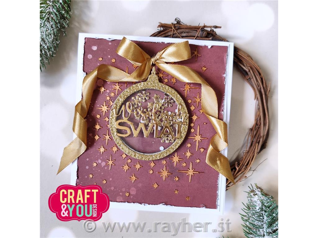 Šablona Zvezdice venček A6