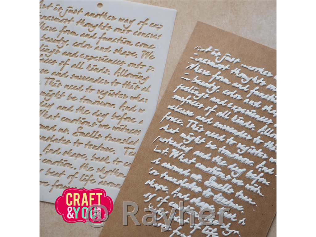 Stencil Handwritten Text A6