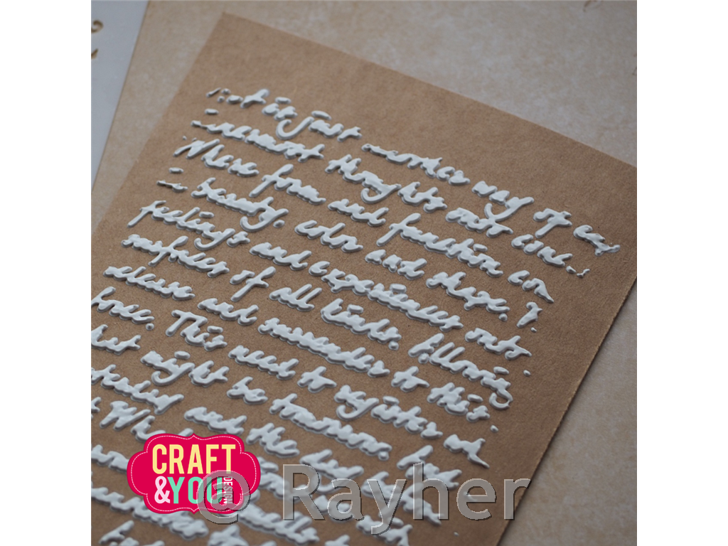 Stencil Handwritten Text A6