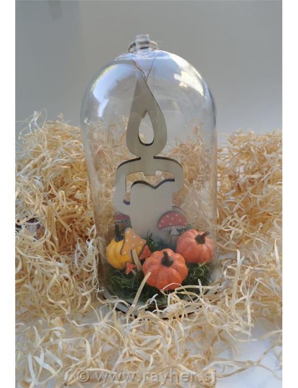 Lesena sveča s podstavkom