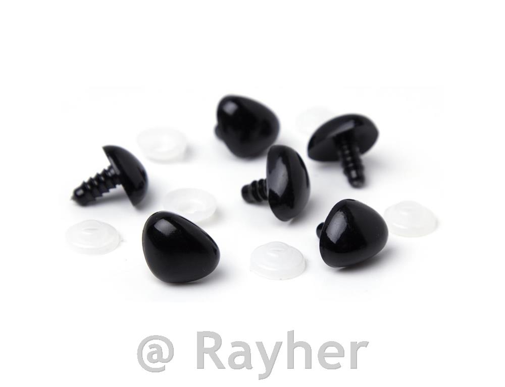 Naso di plastica per animali 18 mm, nero