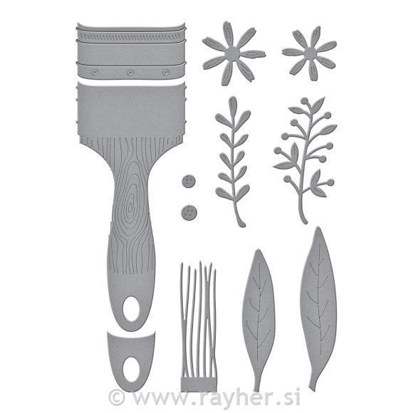 Šablona Spellbinders Designer Cvetoči čopič