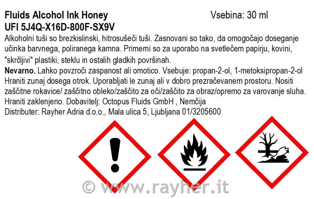 Alchohol Ink Fluids 30 ml, honey, translucent colour