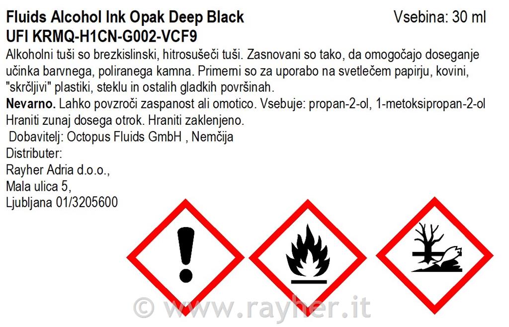 Inchiostro alcolico Fluids 30 ml, deep b, colore opaco