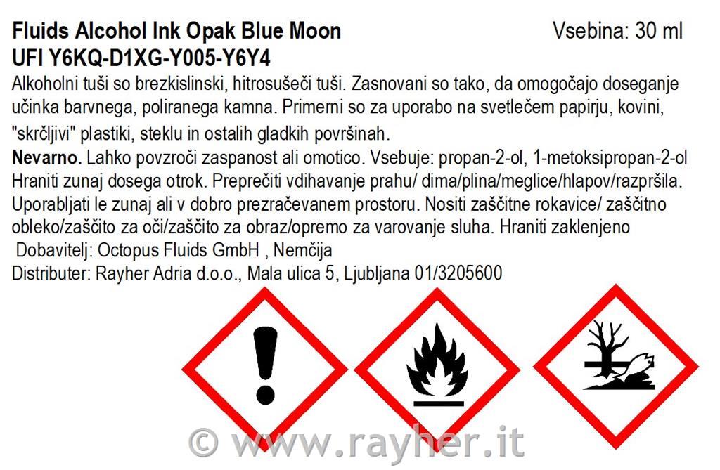 Inchiostro alcolico Fluids 30 ml, blue m, colore opaco