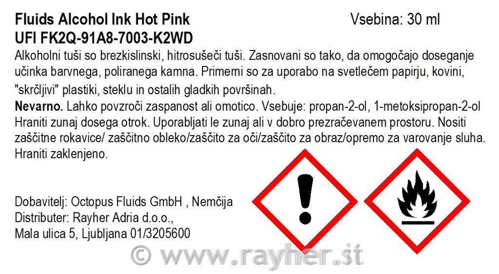 Inchiostro alcolico Fluids 30 ml, hot pi, colore traslucido