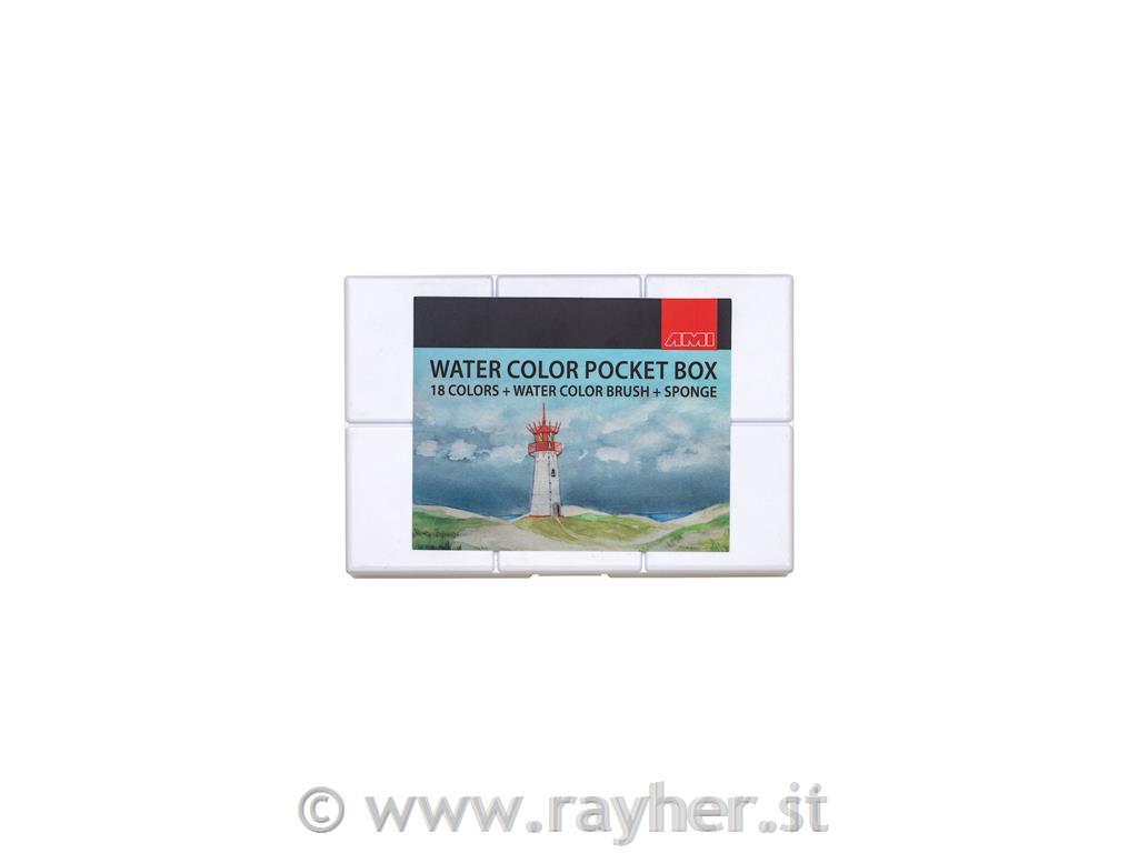 AMI Pocket set akvarelne barve 18 tabl.