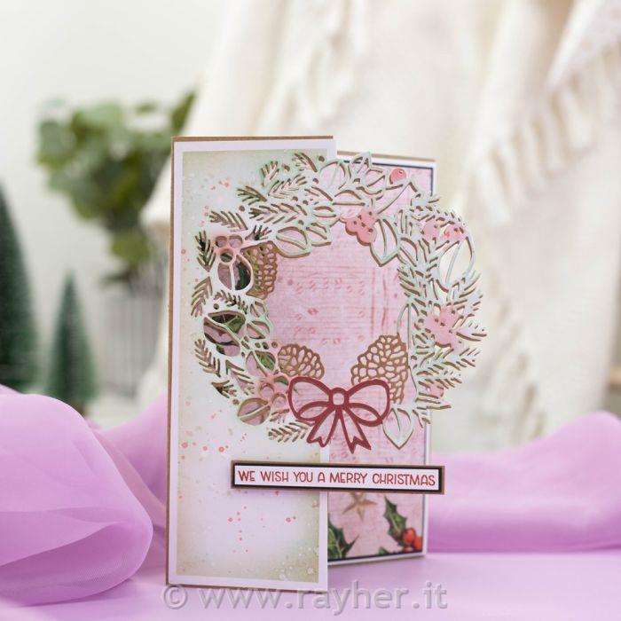 Rezalna šablona Yuletide Wreath