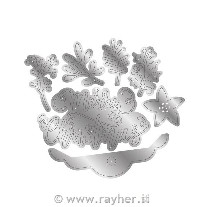 Fustella Merry Christmas Foliage