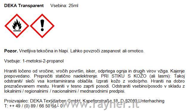 DEKA Transparent 25 ml trasparente