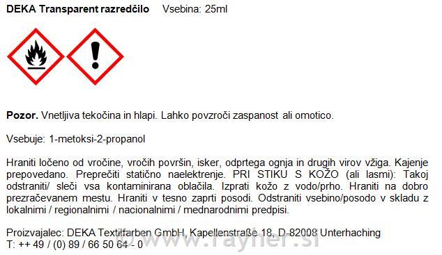 DEKA Transparent 25 ml diluente