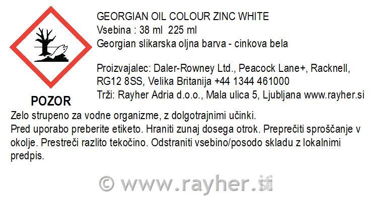 Georgian colore ad olio fine 38mlBianco di zinco