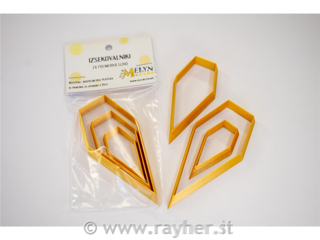 Izsekovalci diamant 43-85 mm set 3