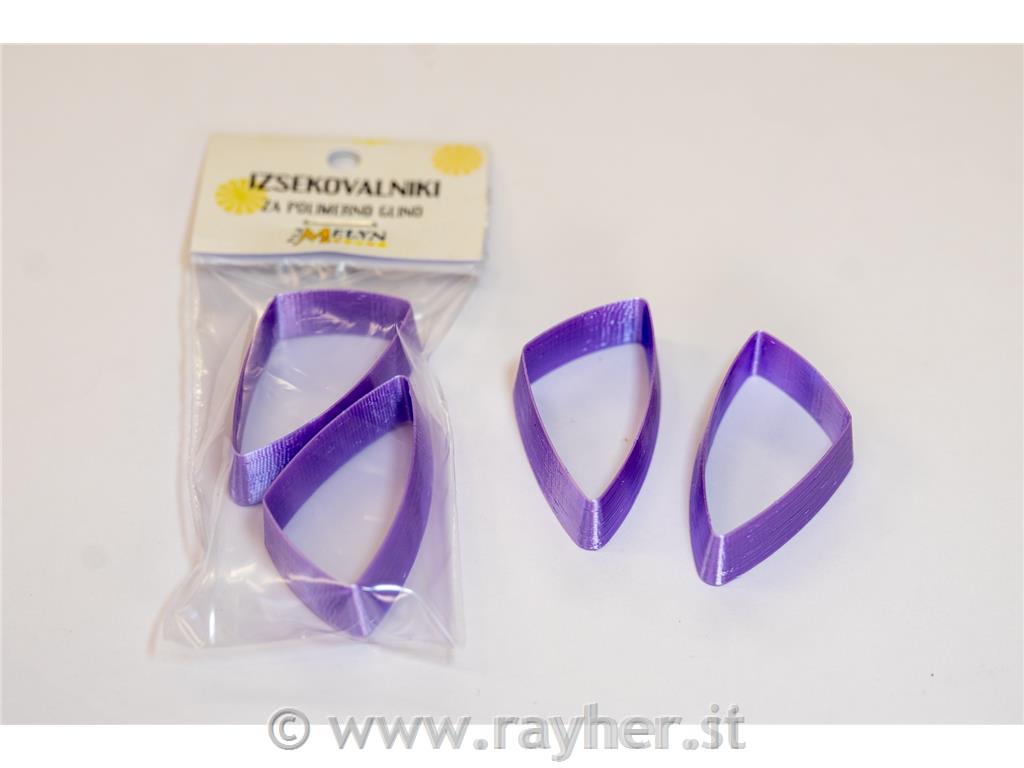 Izsekovalci trikotnik L+D 20 mm set 2