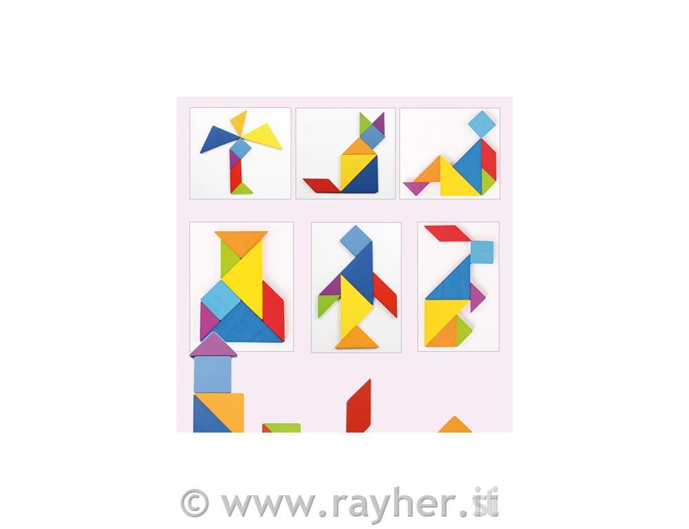 Giocattolo in legno Tangram