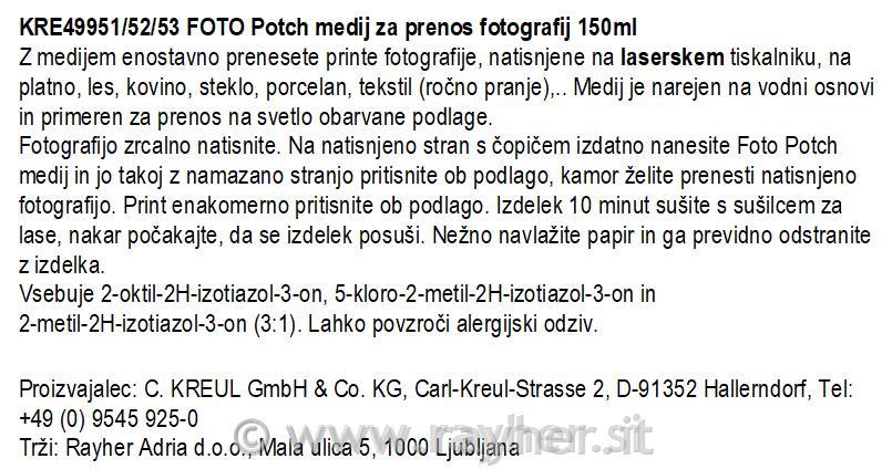 Foto Transfer Potch lak lepilo 150 ml